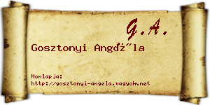 Gosztonyi Angéla névjegykártya